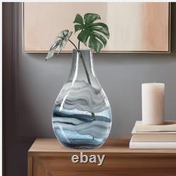 Torre & Tagus Andrea 11 Blue Glass Vase