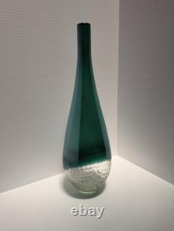 Turquoise Faceted Honeycomb Vase