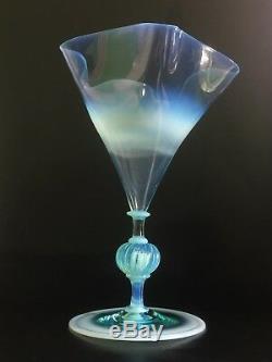 ULTRA RARE Powell Blue opal antique Whitefriars art vaseline glass Christies