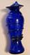 UNIQUE Hand-Blown Cobalt Blue Glass Wall Vase 10.5 H x 4 Dia. Signed by Artist