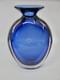 V Nason & C Murano Glass Vase Clear Blue Glossy Smooth Italy 9 3/4 Tall 9 lbs