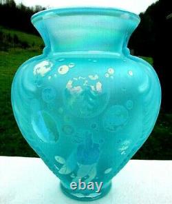 VERY RAREFENTON CAMEO CARVED BUBBLE MAGIC FEATHER VASE K. Murphy-R. Bomkamp