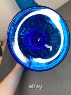 VTG Fenton Rare 21 Hobnail Cobalt Blue Vases