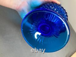 VTG Fenton Rare 21 Hobnail Cobalt Blue Vases