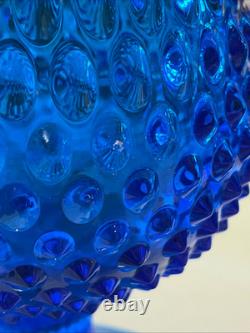 VTG Fenton Rare 21 Hobnail Cobalt Blue Vases some fleas