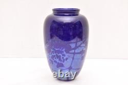 VTG Iridescent Confetti Aurene Signed Richardson Studio Art Glass Vase 7.5
