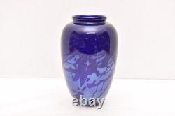 VTG Iridescent Confetti Aurene Signed Richardson Studio Art Glass Vase 7.5