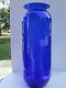 VTG Large Blenko Glass Cobalt Blue 19.25 Tall Floor Vase