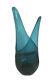 VTG Mid Century Modern Teal/aqua blue VIking Art Glass Vase 14
