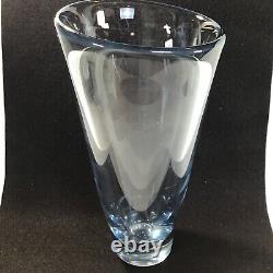 Vase Blue Art Glass Per Lütken for Holmegaard Danish DENMARK SIGNED 1958 9.75