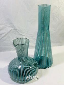 Venini A Canne Vase And Carafe Set By Gio Ponti, Circa 1945-50