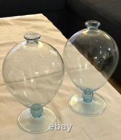 Venini VERONESE HAND BLOWN GLASS VASES PAIR, LIMITED EDITION