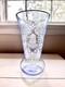 Very Rare 1924 Paden City Double Etched Gazebo 10 Blue Vase