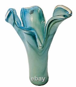 Vetro Eseguito Secondo la Tecnica Dei Maestri di Murano Italian Art Glass Vase