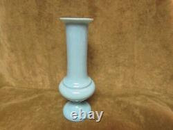 Victorian French Robin's Egg Blue Art Glass Bristol PV France Vase Mold Blown