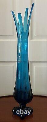 Viking 21.75 Swung Vase Bluenique Turquoise Blue 4-Toed Mid-Century Modern Epic