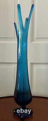 Viking 21.75 Swung Vase Bluenique Turquoise Blue 4-Toed Mid-Century Modern Epic