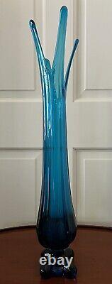 Viking 21.75 Swung Vase Bluenique Turquoise Blue 4-Toed Mid-Century Modern Epic