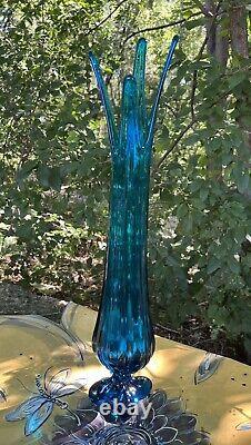 Viking 21.75 Swung Vase Bluenique Turquoise Blue 4-Toed Mid-Century Modern Epic