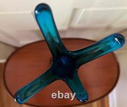 Viking 21.75 Swung Vase Bluenique Turquoise Blue 4-Toed Mid-Century Modern Epic