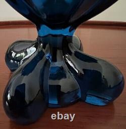 Viking 21.75 Swung Vase Bluenique Turquoise Blue 4-Toed Mid-Century Modern Epic