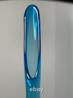 Viking Bluenique Swung Vase 6 Petal Vintage 12-3/4tall Stunning