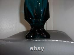 Viking GlassBluenique Swung Vase19+ Tall & FootedMid Century Modern withTag