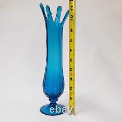 Viking Vase Celeste Blue Stretched Art Glass Tall Mid-Century Home Decor VTG