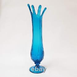 Viking Vase Celeste Blue Stretched Art Glass Tall Mid-Century Home Decor VTG