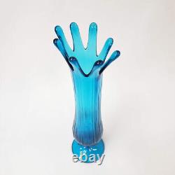 Viking Vase Celeste Blue Stretched Art Glass Tall Mid-Century Home Decor VTG