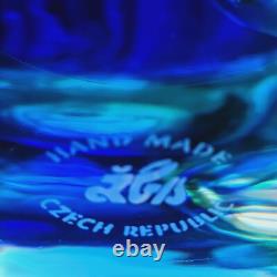 Vintage 15 Zelezny Brod Sklo Glass Vase Czech Blue/Teal Miloslav Klinger ZBS
