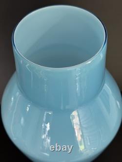 Vintage 1970's RAYMOR Power Blue Large 13 Glass Vase