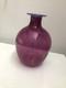 Vintage 1991 Heron Fine Hand Blown Glass Vase Purple/Plum and Blue Vase RARE