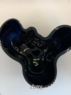 Vintage Alvar Aalto Dark Cobalt BLUE Glass Vase