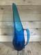 Vintage Beautiful MCM Viking Glass 16 Blue Swung Vase Pitcher Minty Condition