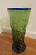 Vintage Blenko Glass Vase Stunning Green/blue Large Vase 13 Tall