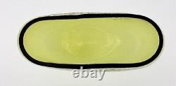 Vintage Blenko Handmade Glass 961S Cut Vase in Chartreuse Winslow Anderson Desig