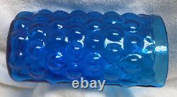 Vintage Blenko Turquoise Bubble Wrap Glass Vase #6041 by Wayne Husted Signed