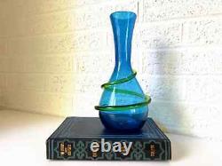 Vintage Blown Glass Vase Attributed to Joel Myers, Blenko Designer Electric