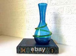 Vintage Blown Glass Vase Attributed to Joel Myers, Blenko Designer Electric