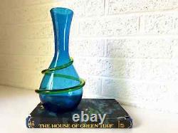 Vintage Blown Glass Vase Attributed to Joel Myers, Blenko Designer Electric