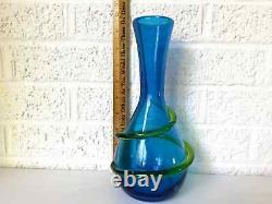 Vintage Blown Glass Vase Attributed to Joel Myers, Blenko Designer Electric