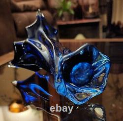 Vintage Blue Canadian Chalet MCM Vase