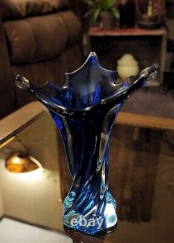 Vintage Blue Canadian Chalet MCM Vase