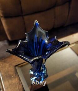 Vintage Blue Canadian Chalet MCM Vase