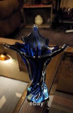 Vintage Blue Canadian Chalet MCM Vase