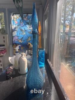 Vintage Blue Glass Decorative Vase/Decanter