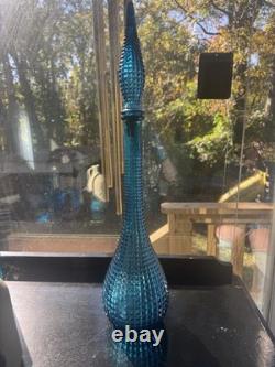 Vintage Blue Glass Decorative Vase/Decanter