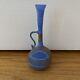 Vintage Blue Glass Vase Bud Vase Hand Blown Sacco Finish
