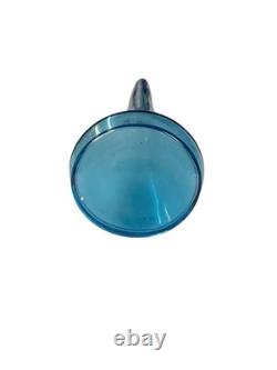 Vintage Blue Smooth Swung Glass Vase 19.5